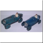 Smaller Charbens Racing Cars - with hollow cast wheels (left) and standard wheels (right)