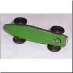Charbens No.34 Ferrari - early model in green, with no lettering cast underneath.